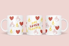 one loved teacher coffee mug sublimation wrap glass mug wrap svg presized for 11oz and 15oz glass ready to cut and sublimation files