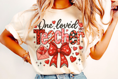 One Loved Teacher Valentine's Day PNG, Teacher Love PNG Product Image 1