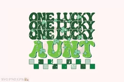 One Lucky Aunt SVG, St Patrick's Day PNG T-shirt Design Product Image 1
