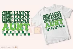 One Lucky Aunt SVG, St Patrick's Day PNG T-shirt Design Product Image 2