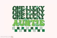 One Lucky Auntie SVG, St Patrick's Day PNG T-shirt Design Product Image 1