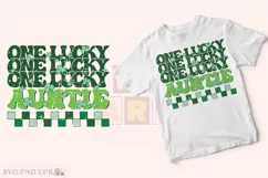 One Lucky Auntie SVG, St Patrick's Day PNG T-shirt Design Product Image 2