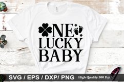One lucky baby SVG - St. Patrick&#039;s Day Des Product Image 1