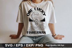 One lucky fisherman - Fishing SVG Design Product Image 1