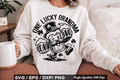 One lucky grandma - St Patrick's Day SVG Design Product Image 1