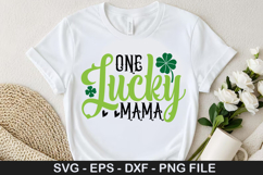 One Lucky Mama SVG - St. Patrick&#039;s Day Design Product Image 1