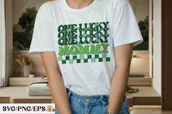 One Lucky Mommy SVG, St Patrick's Day PNG T-shirt Design Product Image 3
