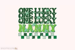 One Lucky Nanny SVG, St Patrick's Day PNG T-shirt Design Product Image 1