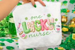 One Lucky Nurse PNG, St Patrick's Day Nurse PNG, Lucky Nurse Product Image 2