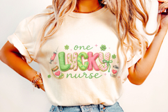 One Lucky Nurse PNG, St Patrick's Day Nurse PNG, Lucky Nurse Product Image 3