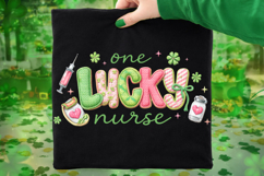 One Lucky Nurse PNG, St Patrick's Day Nurse PNG, Lucky Nurse Product Image 7