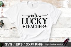 One lucky teacher SVG - St. Patrick&#039;s Day Des Product Image 1