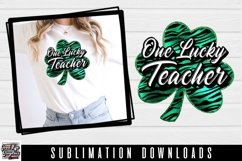 Teacher st Patricks sublimation design on tshirt