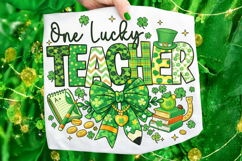One Lucky Teacher St Patrick's Day PNG, Lucky Teacher PNG Product Image 6