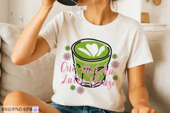 One Matcha Latte Please Hand-drawn SVG PNG T-shirt Design Product Image 1