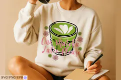 One Matcha Latte Please Hand-drawn SVG PNG T-shirt Design Product Image 3
