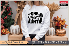 One Merry Auntie SVG | Christmas SVG | Holiday SVG | Xmas Product Image 2