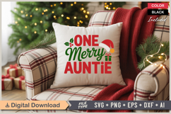 One Merry Auntie SVG | Christmas SVG | Holiday SVG | Xmas Product Image 4