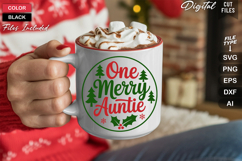 One Merry Auntie SVG | Christmas Round Sign SVG | Xmas SVG Product Image 5