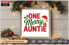 One Merry Auntie SVG | Christmas SVG | Holiday SVG | Xmas Product Image 6