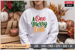 One Merry Dad SVG | Christmas SVG | Holiday SVG | Xmas SVG Product Image 1