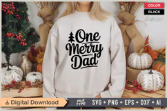 One Merry Dad SVG | Christmas SVG | Holiday SVG | Xmas SVG Product Image 2