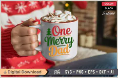 One Merry Dad SVG | Christmas SVG | Holiday SVG | Xmas SVG Product Image 3