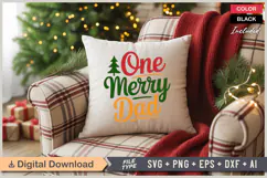 One Merry Dad SVG | Christmas SVG | Holiday SVG | Xmas SVG Product Image 4