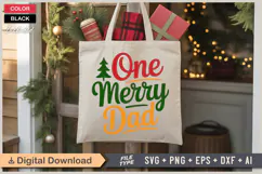 One Merry Dad SVG | Christmas SVG | Holiday SVG | Xmas SVG Product Image 5