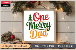 One Merry Dad SVG | Christmas SVG | Holiday SVG | Xmas SVG Product Image 6