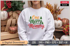 One Merry Mommy SVG | Christmas SVG | Holiday SVG | Xmas SVG Product Image 1