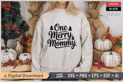 One Merry Mommy SVG | Christmas SVG | Holiday SVG | Xmas SVG Product Image 2