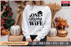 One Merry Wife SVG | Christmas SVG | Holiday SVG | Xmas SVG Product Image 2