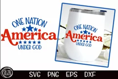 One Nation Under God SVG PNG EPS DXF Cutting Sublimation