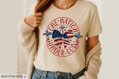 One Nation Under God 4th of July SVG PNG T-shirt Design Product Image 2