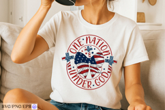 One Nation Under God 4th of July SVG PNG T-shirt Design Product Image 3