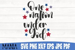 One Nation Under God Svg Cut File, 4th of July Svg Product Image 1