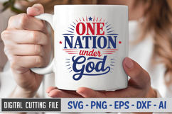 One Nation Under God SVG File | 4th of July SVG Product Image 3