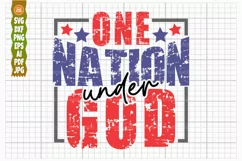 4th of July SVG | America SVG | One Nation Under God SVG PNG Product Image 1