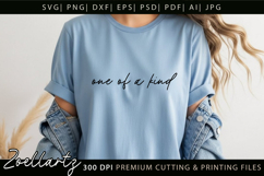 One Of A Kind Inspirational SVG Motivational Positive Quote Product Image 1