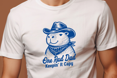 One Rad Dad SVG - Funny Cowboy Capybara PNG - Keepin It Capy Product Image 2