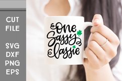 One Sassy Lassie, St Patricks Day SVG, Hand Lettered Product Image 2