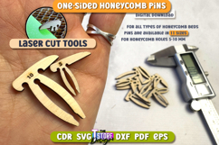 Laser Cut Tools Set | Honeycomb Bed Pins | Antiflashback Pin Product Image 2