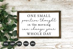 Positive thought Svg | Motivational Farmhouse Sign Product Image 1
