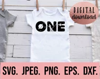 1st Birthday Boy Shirt SVG - Space Birthday Theme First One Product Image 2