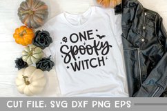 One Spooky Witch, Hand Lettered Halloween SVG Product Image 1