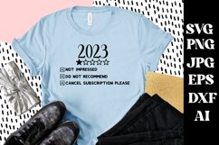 2023 - One Star - Not Impressed - Do Not Recommend SVG Product Image 1