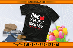 One Sweet Lunch Lady SVG Cute School Kitchen Design Product Image 2