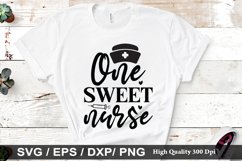 One sweet nurse SVG - Valentine&#039;s Day Design Product Image 1