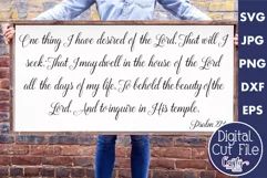 One Thing I Have Desired Christian Farmhouse Home Sign Svg Product Image 1